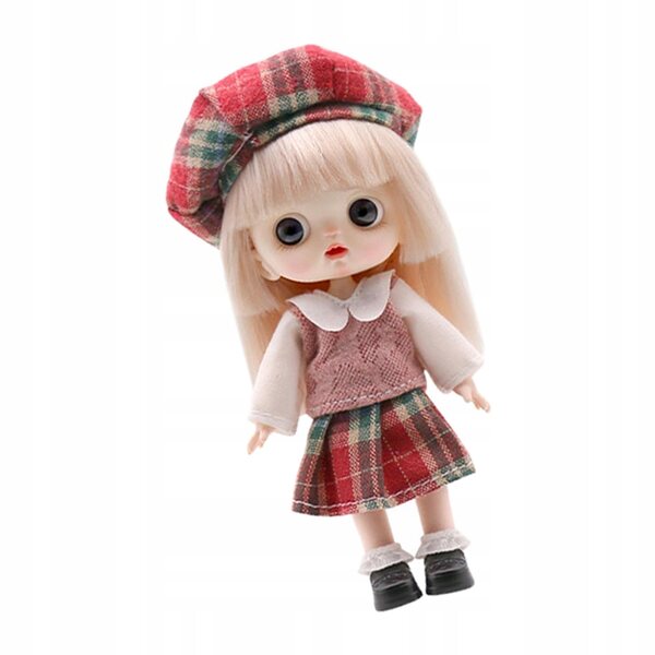 1/6 BJD-Puppe mit elastischen Gelenken, weichem Haar und roten Augen, 14 cm