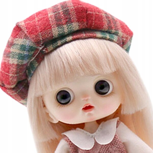 1/6 BJD-Puppe mit elastischen Gelenken, weichem Haar und roten Augen, 14 cm