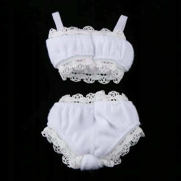 Set biancheria intima bianca in pizzo per bambole 12" Neo Blythe 1/6 BJD