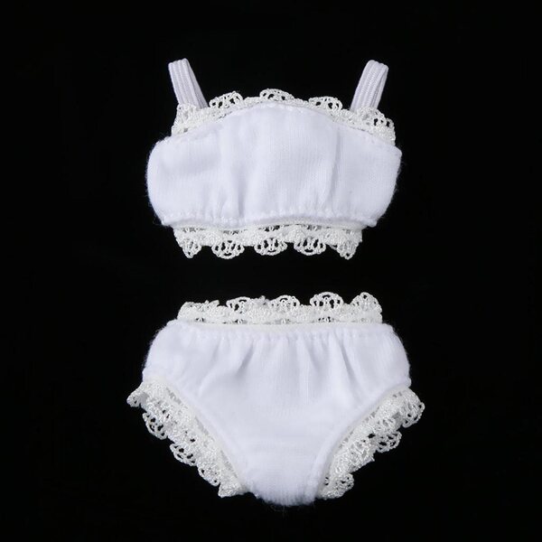 Set biancheria intima bianca in pizzo per bambole 12" Neo Blythe 1/6 BJD