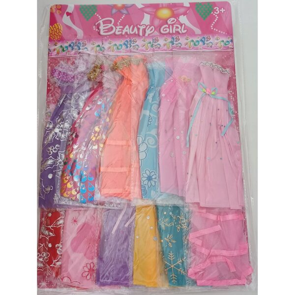 12 Ballkleider für 29 cm große Puppen – Set mit eleganter Puppenkleidung