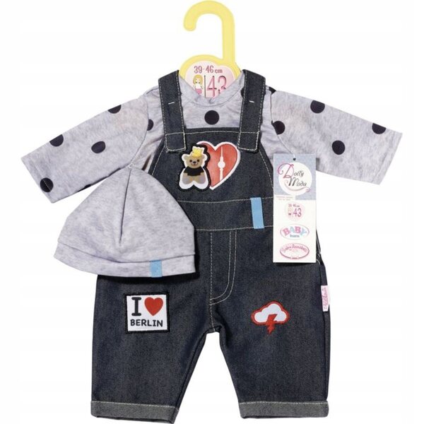 Dolly Moda Berlin Kleidung für 43 cm Puppen mit Jeans und T-Shirt