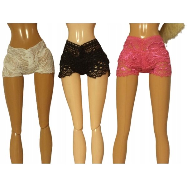 Unterwäsche für Barbie- und Steffi-Puppen 29 cm – 3-teiliges Stretch-Set