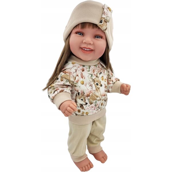 Completo dres per bambola 45-49 cm con cappellino in tessuto di qualità CE