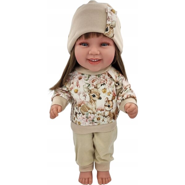 Completo dres per bambola 45-49 cm con cappellino in tessuto di qualità CE