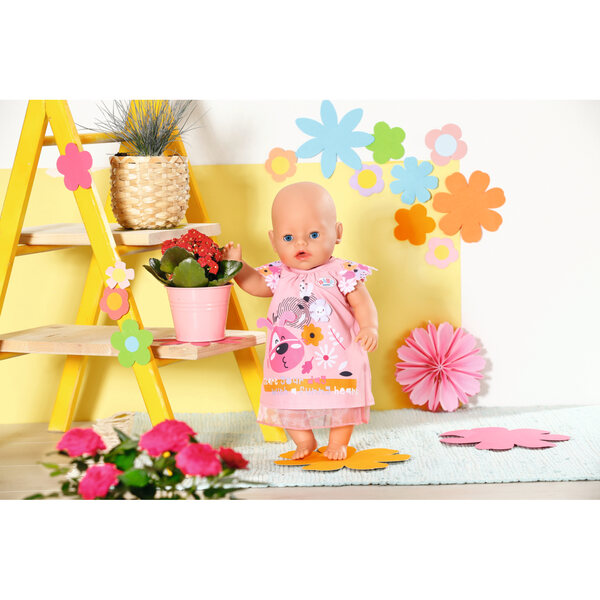 BABY born rosa Kleid mit Bello-Hund für 43-cm-Puppe