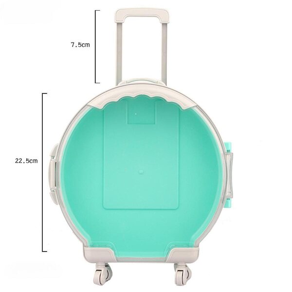 Blauer Walizka für 18-Zoll-Puppen, praktisches und widerstandsfähiges Accessoire