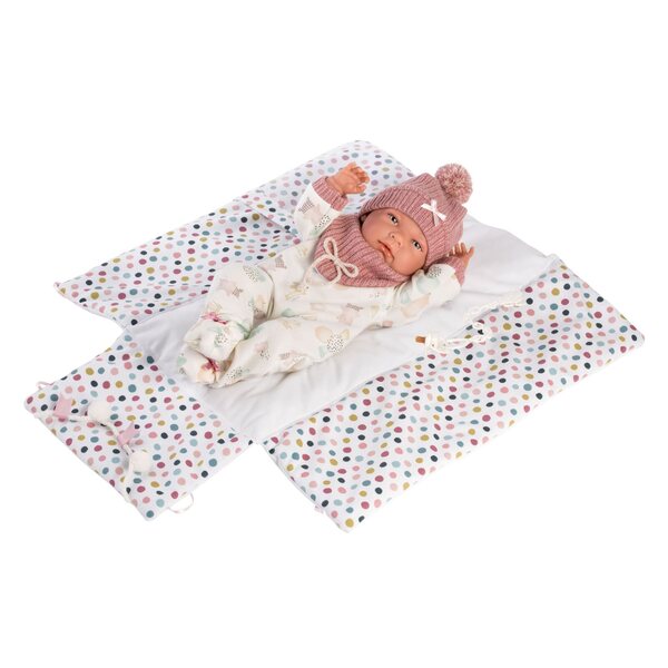 Strój Llorens M738-88 dla lalki niemowlęcej o rozmiarze 40-42 cm za dopłatą