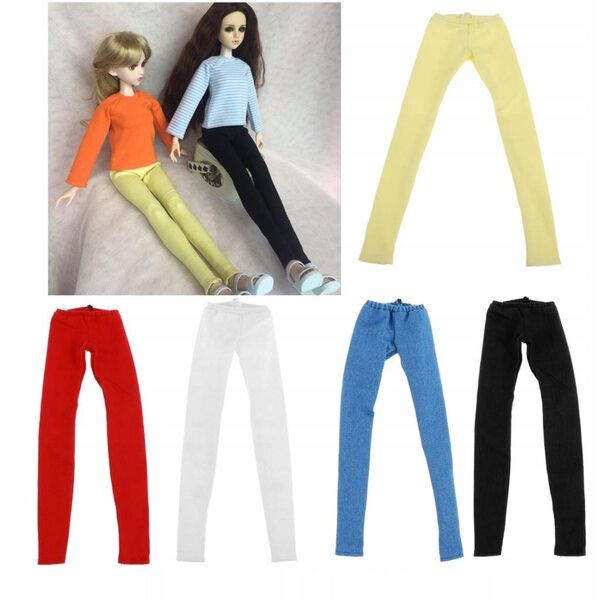 Pantaloni aderenti rossi per bambole BJD 1/4 da 45 cm - vestiti moda