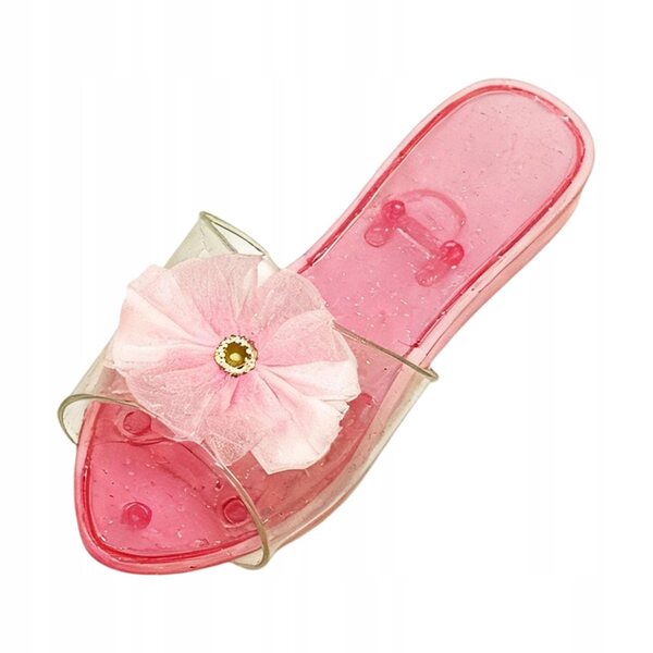 Sandaletti Principesse per Bambine Leggeri e Comodi in Tessuto Rosa