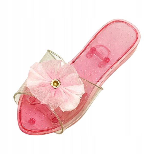 Sandaletti Principesse per Bambine Leggeri e Comodi in Tessuto Rosa