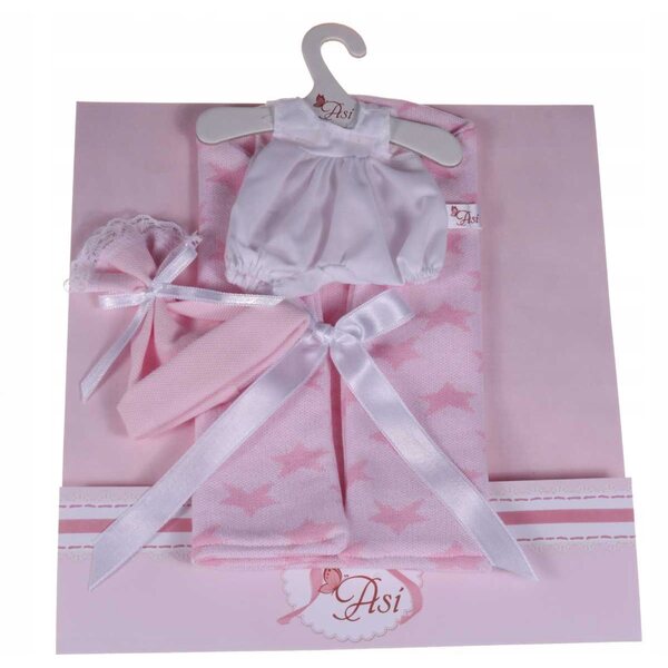 Body bianco e accessori per bambola Asi 20 cm, set elegante e morbido