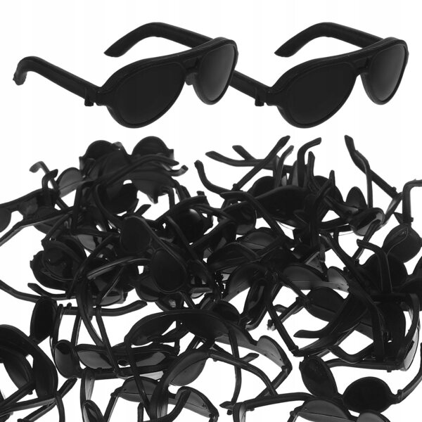 Mini occhiali da sole per bambole, accessori di plastica leggeri e colorati