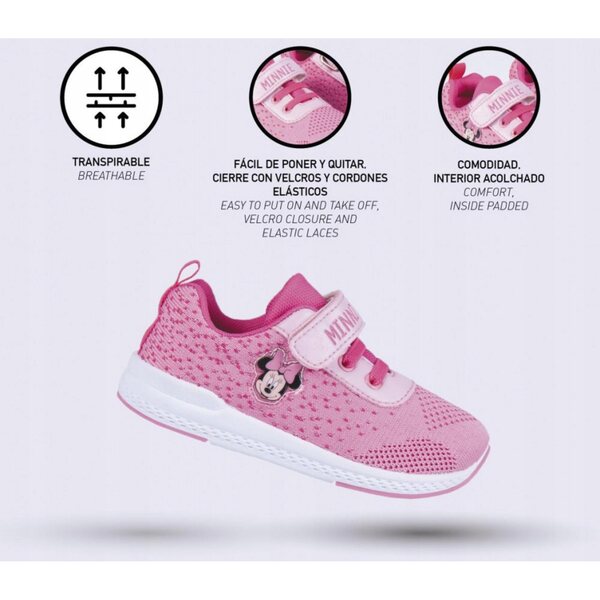Disney Minnie Pinky Sportschuhe für Kinder 26, bequem und widerstandsfähig