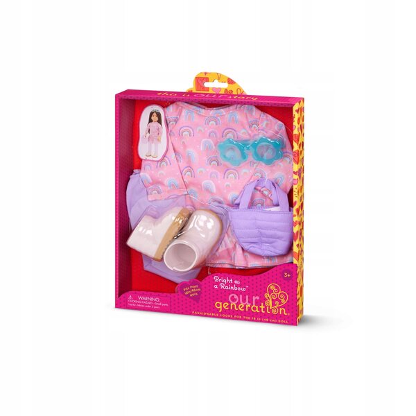 Our Generation set abbigliamento per bambole 46 cm Bright as a Rainbow