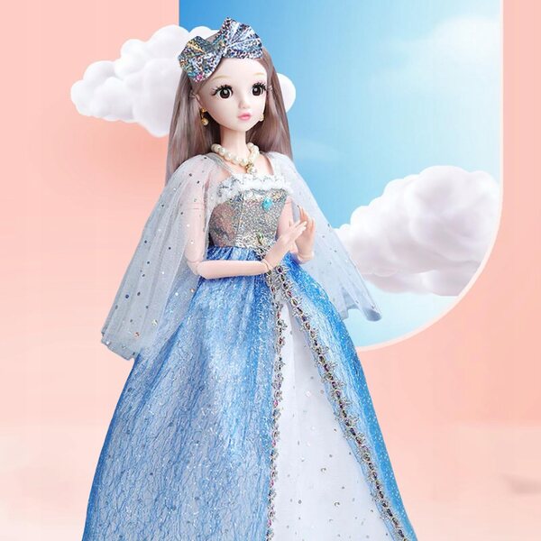 BJD Prinzessin Puppe 60 cm mit Gelenken und elegantem Kleid