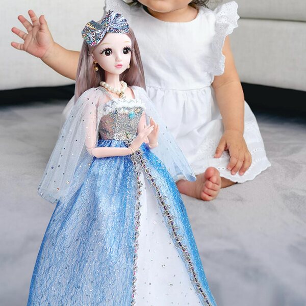 BJD Prinzessin Puppe 60 cm mit Gelenken und elegantem Kleid