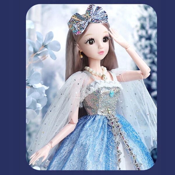 BJD Prinzessin Puppe 60 cm mit Gelenken und elegantem Kleid