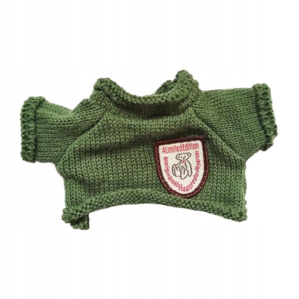 Maglione a manica corta per bambola 20 cm - Orsetto verde educativo e morbido