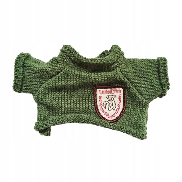 Maglione a manica corta per bambola 20 cm - Orsetto verde educativo e morbido