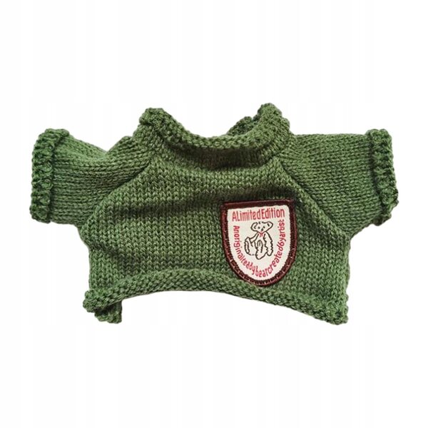 Maglione a manica corta per bambola 20 cm - Orsetto verde educativo e morbido