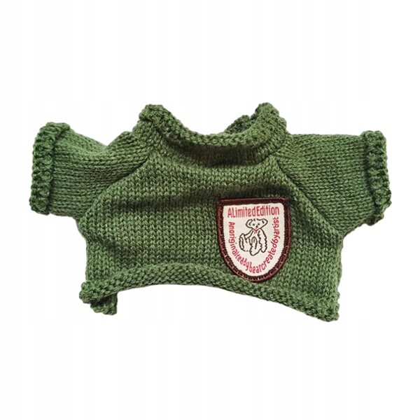 Maglione a manica corta per bambola 20 cm - Orsetto verde educativo e morbido