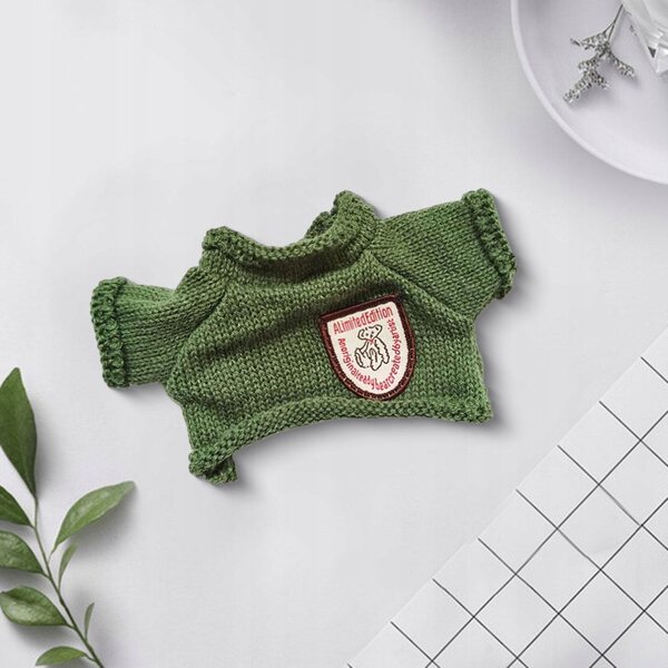 Maglione a manica corta per bambola 20 cm - Orsetto verde educativo e morbido