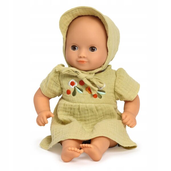 Djeco Set Abbigliamento per Bambola Baby Pomea Vestito e Cappellino 28-34 cm