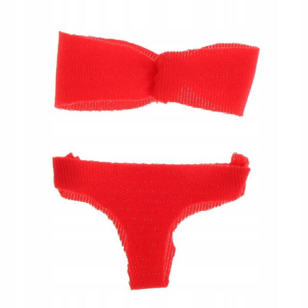 Kleidung für 1/12 Biustonosz-Puppen und rote Unterwäsche 6 cm