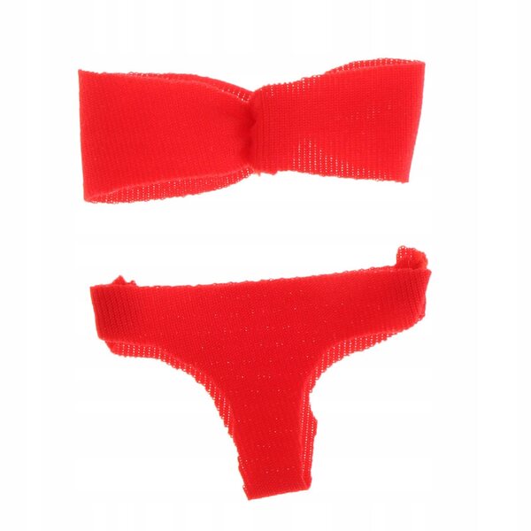 Kleidung für 1/12 Biustonosz-Puppen und rote Unterwäsche 6 cm
