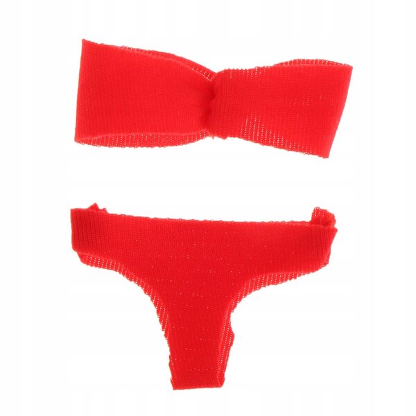 Kleidung für 1/12 Biustonosz-Puppen und rote Unterwäsche 6 cm