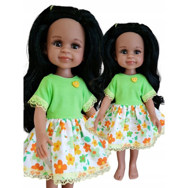 Kleid für die spanische Puppe Paola Reina 32 cm mit Spitze und Herz