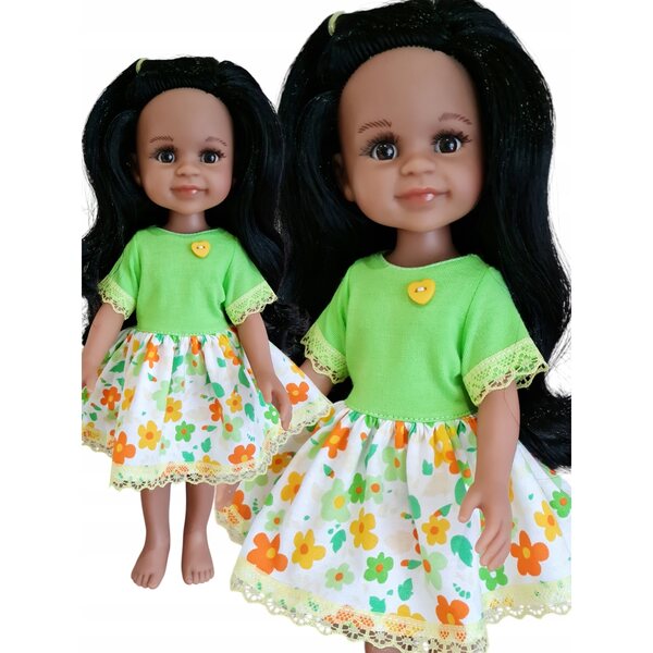 Kleid für die spanische Puppe Paola Reina 32 cm mit Spitze und Herz