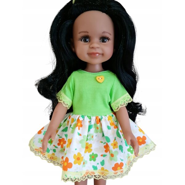 Kleid für die spanische Puppe Paola Reina 32 cm mit Spitze und Herz
