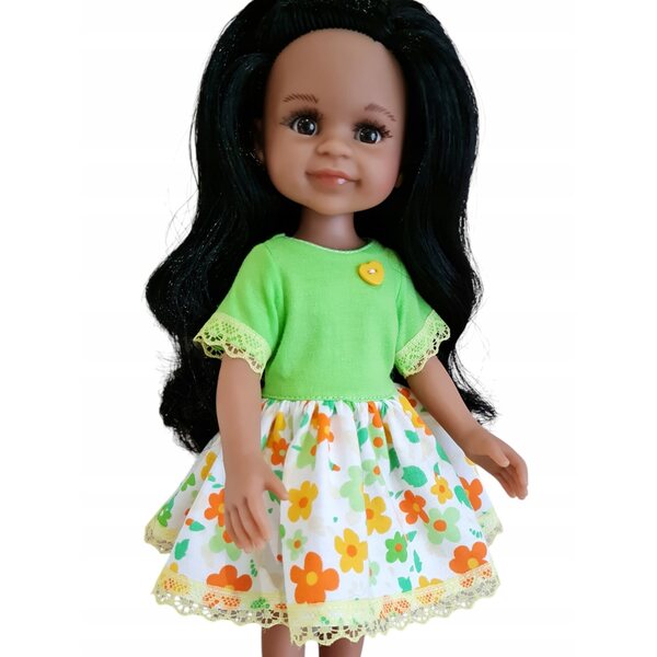 Kleid für die spanische Puppe Paola Reina 32 cm mit Spitze und Herz