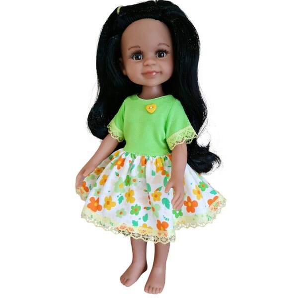 Kleid für die spanische Puppe Paola Reina 32 cm mit Spitze und Herz