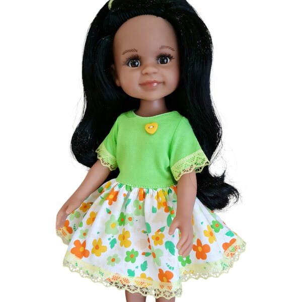 Kleid für die spanische Puppe Paola Reina 32 cm mit Spitze und Herz