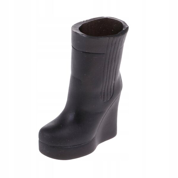 Scarpe tacco alto per bambole Blythe 1/6 stivaletti in plastica nera