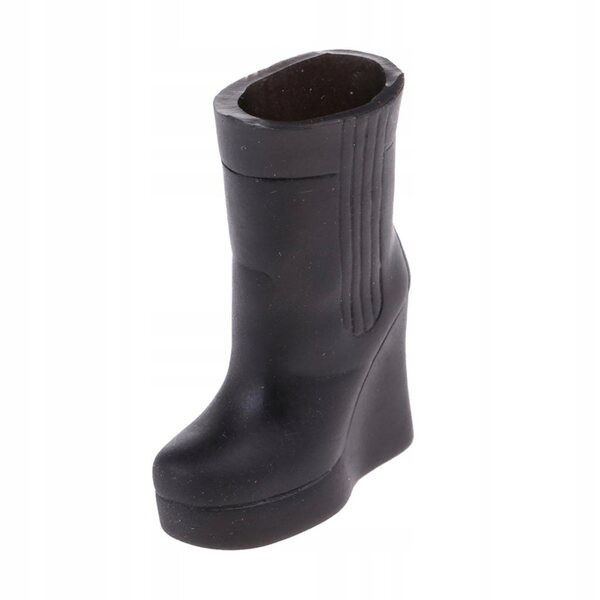 Scarpe tacco alto per bambole Blythe 1/6 stivaletti in plastica nera