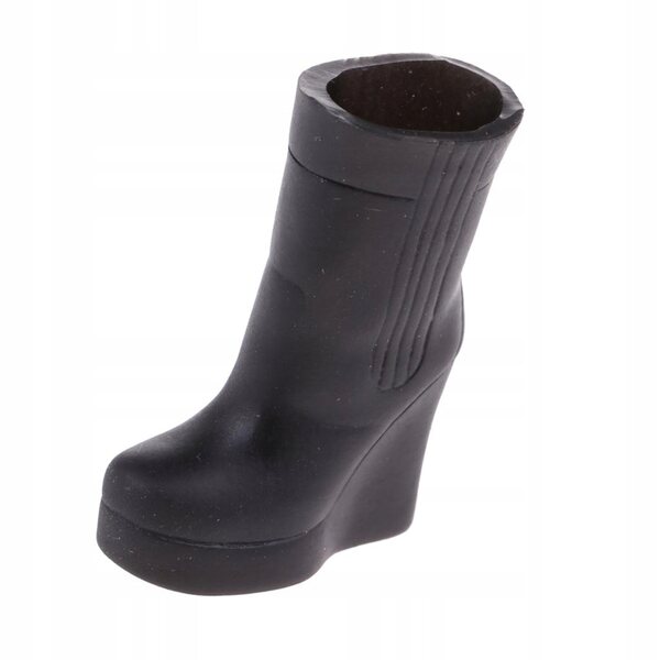 Scarpe tacco alto per bambole Blythe 1/6 stivaletti in plastica nera