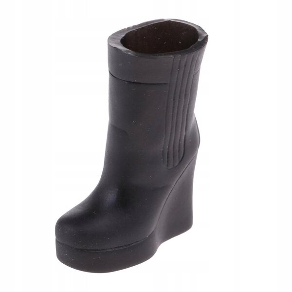 Scarpe tacco alto per bambole Blythe 1/6 stivaletti in plastica nera