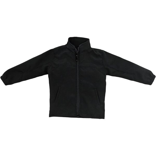 Giacca Miniatura Action Figure 1/6 Nero con Cappuccio e Maniche Lunghe in Tessuto Resistente