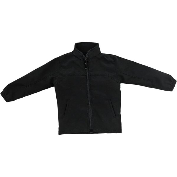 Giacca Miniatura Action Figure 1/6 Nero con Cappuccio e Maniche Lunghe in Tessuto Resistente