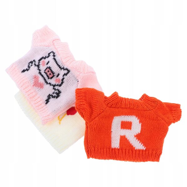 Set 3 Maglioni Morbidi per Orsetti di Peluche - Abbigliamento Decorativo Riutilizzabile