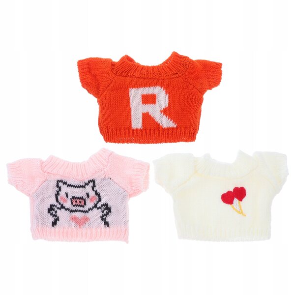 Set 3 Maglioni Morbidi per Orsetti di Peluche - Abbigliamento Decorativo Riutilizzabile