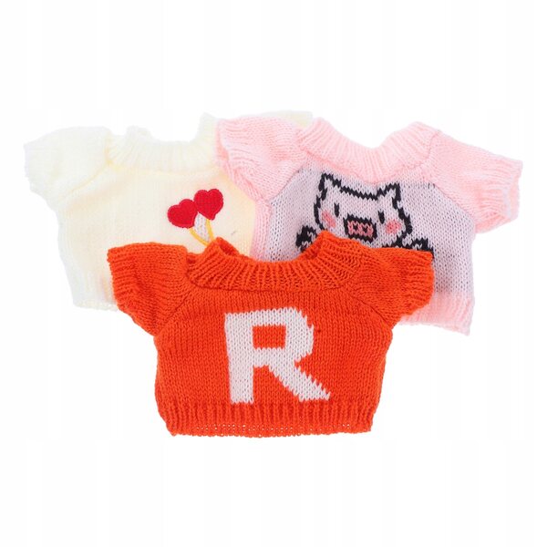 Set 3 Maglioni Morbidi per Orsetti di Peluche - Abbigliamento Decorativo Riutilizzabile