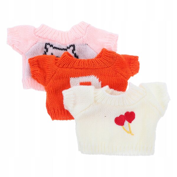 Set 3 Maglioni Morbidi per Orsetti di Peluche - Abbigliamento Decorativo Riutilizzabile