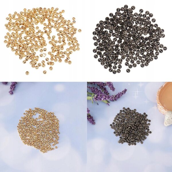 300 Mini-Metallknöpfe, 5 mm, für Puppenkleidung und Nähprojekte