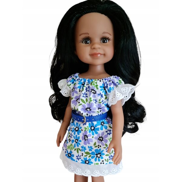 Kleid für Paola Reina 32 cm Puppe mit Riemen und Blumenstoff