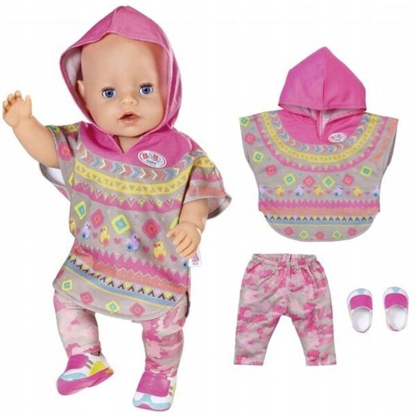Baby Born Deluxe Set Poncho e Abbigliamento per Bambole con Motivi Aztechi